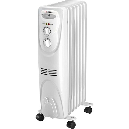 Lorell 3-Setting Oil-Filled Heater, 1500W, White LLR29552